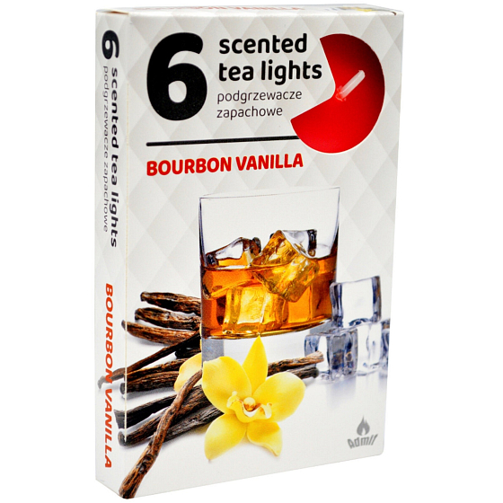 Tea Lights Bourbon and vanilla scented tea lights 6 pieces