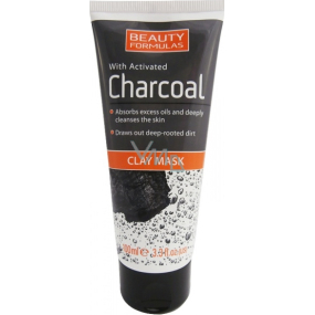 Beauty Formulas Charcoal Clay + Activated Charcoal Face & Neck Facial Mask 100 ml