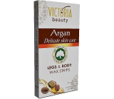 Victoria Beauty Argan Depilatory body straps with argan oil 20 pieces + 2 cleansing wipes 22 pieces