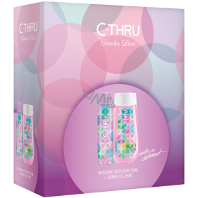 C-Thru Tender Love deodorant spray for women 150 ml + shower gel 250 ml, cosmetic set