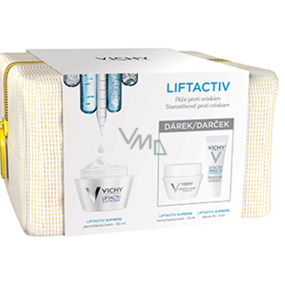 Vichy Liftactiv Supreme anti-wrinkle care day cream 50 ml + night cream 15 ml + serum 3 ml + case, cosmetic set