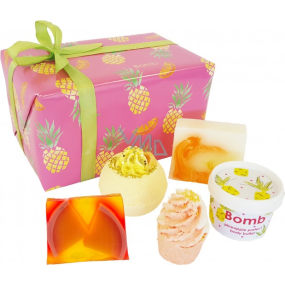Bomb Cosmetics Exotic - Totally Tropical ballistic 160 g + block 50 g + soap 2 x 100 g + body butter 200 ml, cosmetic set