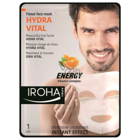 Iroha Hydra Vital Energy Intensive fabric mask with vitamin complex for men 23 ml