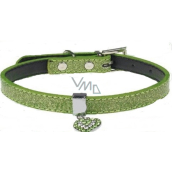 Tatrapet Collar Lurex Green Decorated - Heart 1.5 x 37 cm