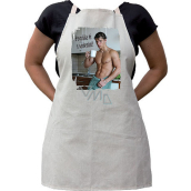 Bohemia Gifts Kitchen apron with print I will help you with cooking man, length 75 cm