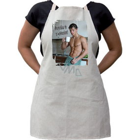 Bohemia Gifts Kitchen apron with print I will help you with cooking man, length 75 cm