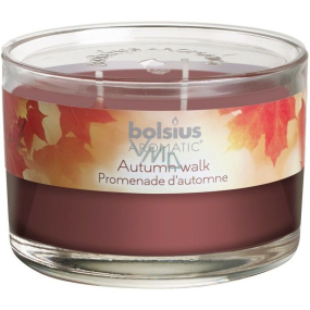 Bolsius Aromatic Autumn Walk - Autumn time 3 wicks scented candle in glass 70 x 106 mm 685 g, burning time 83 hours