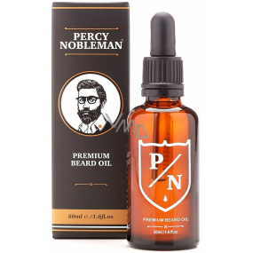 Percy Nobleman Premium Beard Oil Premium beard oil for men, with a woody scent with a subtle sweet vanilla tone 50 ml