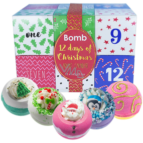 Bomb Cosmetics 12 days to Christmas Advent calendar 12 holidays mix of ballistics with a Christmas theme 12 x 160 g, cosmetic set