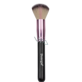Donegal Love Pink cosmetic brush with synthetic bristles for powder 17 cm