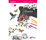 Ditipo Glittering coloring pages Paradise 8 sheets 21 x 30 cm