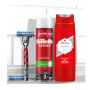 Gillette Mach3 Turbo shaver + spare head 2 pieces + shaving foam 250 ml + Old Spice Original shower gel 250 ml, cosmetic set for men