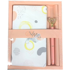 Albi Set luxury pad and ballpoint pen Coral 16 x 20.5 cm