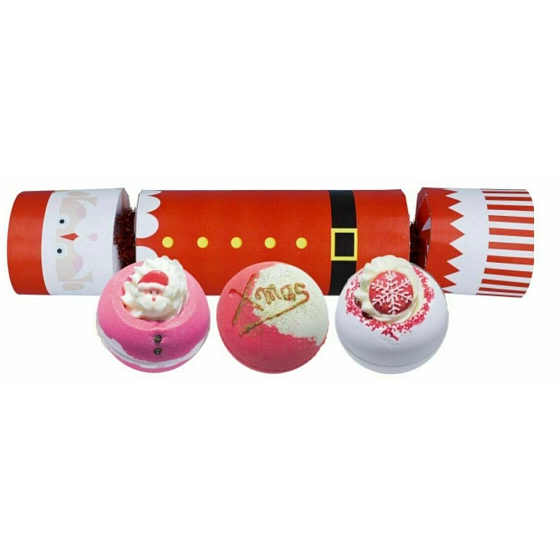 Bomb Cosmetics Father Christmas Cracker sparkling ballistic bath 3 x 160 g, cosmetic set