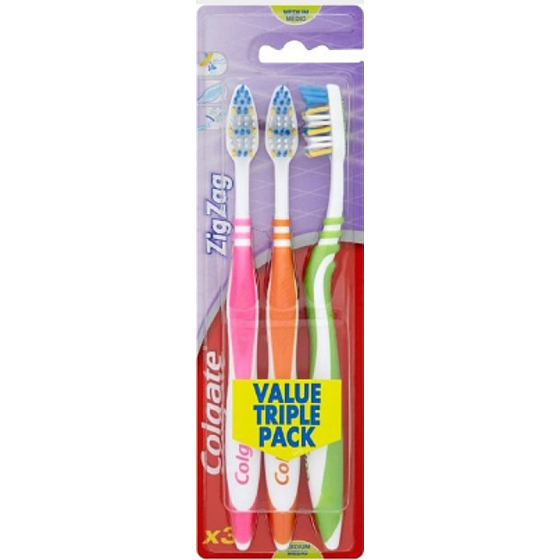Colgate Zig Zag Medium medium toothbrush 3 x 12 pieces carton