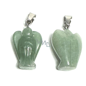Avanturine green Angel guardian pendant natural stone 2 - 2,2 cm, lucky stone