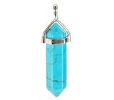 Tyrkenite pendulum hexagon pendant natural stone 41 x 13 mm, stone of young people, looking for a life goal