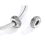 Sterling silver 925 Feather bead for bracelet nature