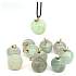 Fluorite green Apple of knowledge pendant, natural stone 2,7 x 15 mm, hand carved genius stone