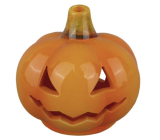 Ceramic Pumpkin Candle Holder Halloween 8.5 x 8 cm