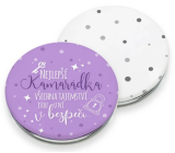 Nekupto Pocket Mirror Best Friend - all secrets are safe with her 7.2 cm