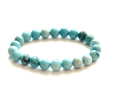 Larimar bracelet 8mm/16 - 17cm, AA love, peace, balance