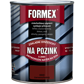 Formex S2003 primer for galvanized metal, basic color for metal, 0840 reddish-brown, 600 ml Formex S2003 primer for galvanized metal, basic color for metal, 0840 reddish-brown, 600 ml