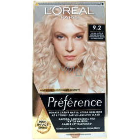 Loreal Paris Préférence hair color 9.2 Warsaw Very Light Blonde Iridescent