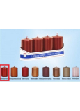 Lima Candle plain metal red cylinder 40 x 70 mm 4 pieces