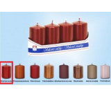 Lima Candle plain metal red cylinder 40 x 70 mm 4 pieces