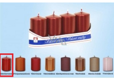 Lima Candle plain metal red cylinder 40 x 70 mm 4 pieces