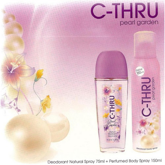 C-Thru Pearl Garden perfumed deodorant glass for women 75 ml + deodorant spray 150 ml, cosmetic set