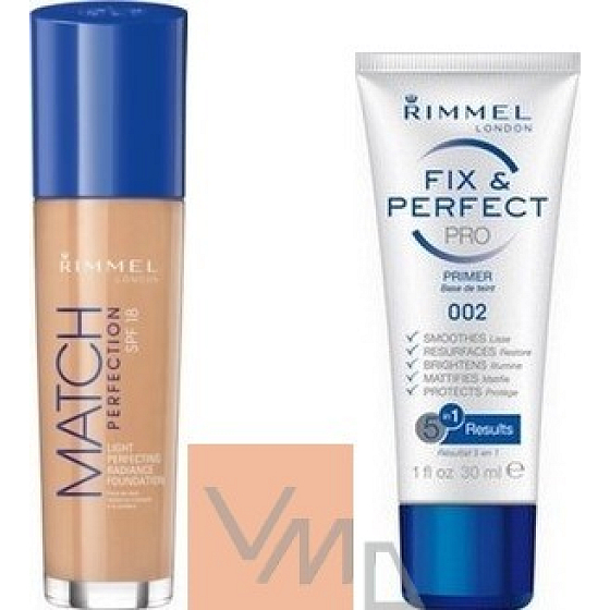 Rimmel London Match Perfection make-up 200 30 ml + base under make-up 30 ml