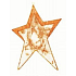 Gold star with hanging beads 18 cm