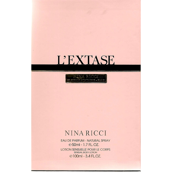 Nina Ricci L Extase perfumed water 50 ml + body lotion 100 ml, gift set