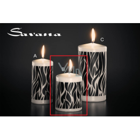 Lima Savana candle black cylinder 70 x 100 mm 1 piece