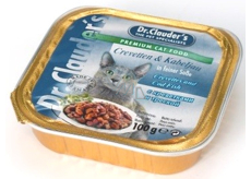 Dr. Clauders Shrimp and cod with pieces of meat complete cat food 100 g