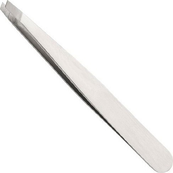 Oblique silver tweezers 9.5 cm 10160