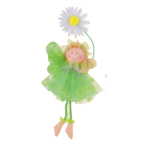 Fairy with a green skirt for hanging No. 1 15 cm