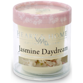 Heart & Home Jasmine dreaming Soy scented candle without packaging burns for up to 15 hours 53 g