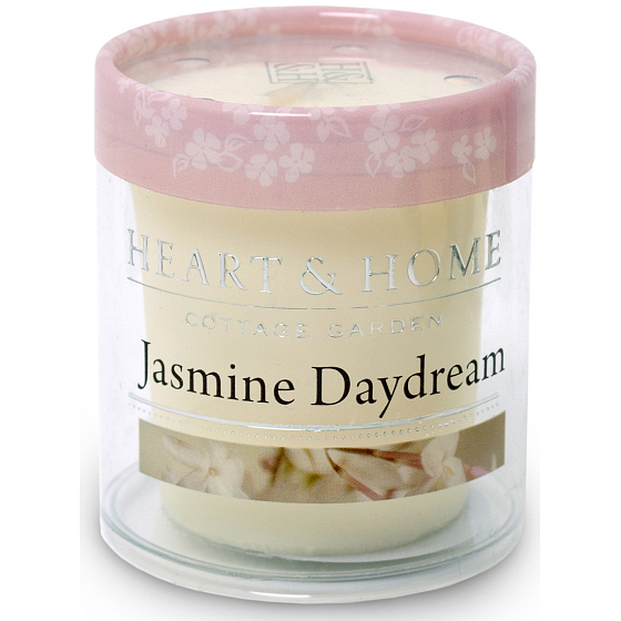 Heart & Home Jasmine dreaming Soy scented candle without packaging burns for up to 15 hours 53 g