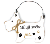 Nekupto Pets wooden sign I love my dog 12 x 9 cm