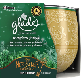 Glade Magical Forest - pine needles, amber and forest fruits scented candle in glass, burning time up to 30 hours 120 g