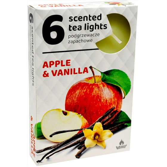 Tea Lights Apple and vanilla scented tea lights 6 pieces