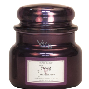 Village Candle Forest Fruit and Cardamom - Berry Cardamom Scented Candle in Glass 2 Wicks 262 g