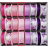 Ditipo Ribbon binding satin light pink, polka dot 3 mx 25 mm
