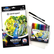 Centropen Aquarelle watercolor paints set of 12 pieces + accessories