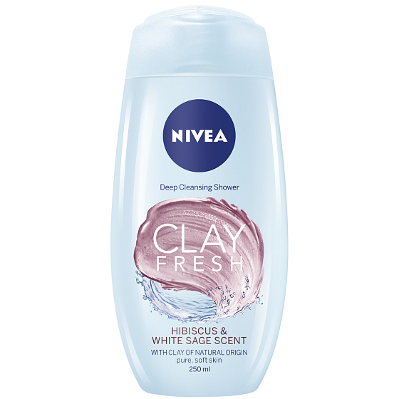 Nivea Clay Fresh Hibiscus & White Sage Hibiscus and White Sage with Clay Shower Gel 250 ml