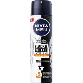 Nivea Men Black & White Invisible Ultimate Impact antiperspirant deodorant spray for men 150 ml