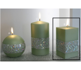 Lima Hologram candle mint prism 65 x 120 mm 1 piece